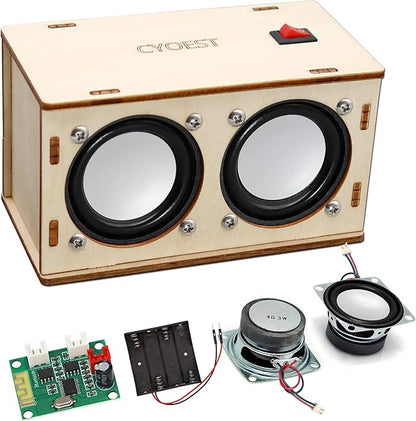 STEM Projects for Kids & Adults Build Your Own Bluetooth Speaker - Science Experiment Electronics Kit | Beginner's Starter DIY Set,STEM Gifts for Teenage Girls + Boys Ages 10 and Up (Dual Speakers)