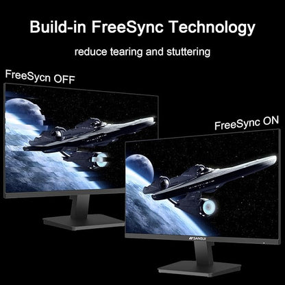 SANSUI 27 Inch Monitor,120Hz Computer Monitor Full HD 1920 x 1080P with HDMI DP Ports, 4000：1 Contrast, 110% sRGB, Eye Care, Frameless, 100 x 100mm VESA Mountable, for Work, Business, Gaming
