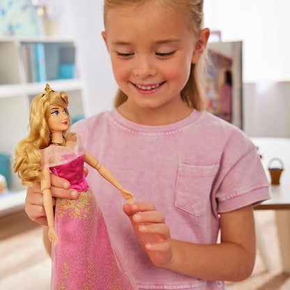 Disney Store Official Aurora Story Doll - 11 Inches - Includes Coloring Book and Additional Dress, Princess Doll in Classic Outfit, Disney Princess Toys for Girls