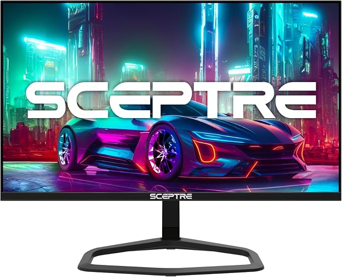 Sceptre New 24.5-inch Gaming Monitor 240+Hz 1ms DisplayPort x2 HDMI x2 100% sRGB AMD FreeSync Premium Build-in Speakers, Machine Black 2025 (E255B-FWD240 Series) | 25 FHD Va, 100% Srgb, Amd Freesync Premium, 2x Dp1.4, 2x Hdmi2.0, 2x2w Speakers