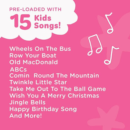 Move2Play, Kids Karaoke Microphone | Includes Pre-Loaded Songs & Bluetooth | Kids Birthday Party Gift | Toy for All Ages 2, 3, 4, 5, 6+ Year Old Girls, Boys & Toddlers