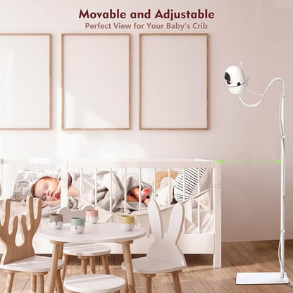 Baby Monitor Floor Stand Compatible with HelloBaby, Nanit Pro, Infant Optics, Babysense, Owlet, Baby, Bonoch, Adjustable Height from 37.4-69, Universal Baby Camera Stand Mount, Safety for Nursery