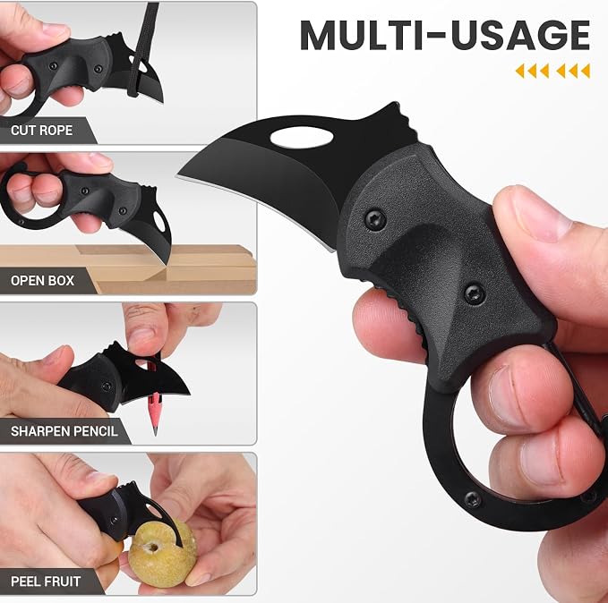 FUNBRO Small Pocket Knife Gift for Men | Keychain Box Cutter with 1.34inch Blade, Mini Folding Knives EDC Gadgets, Stocking Stuffers Gift for Adults Men Him