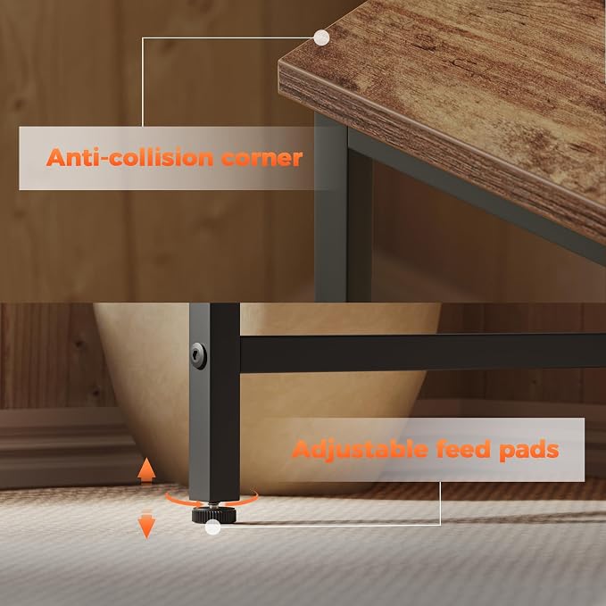 Mericonia 32x20 Inch Computer Desk, 0.6" Thick Small Office Table | Modern Simple Style, Small Study & Writing Table for Home Bedroom Work, Brown