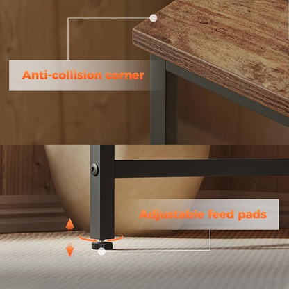 Mericonia 32x20 Inch Computer Desk, 0.6" Thick Small Office Table | Modern Simple Style, Small Study & Writing Table for Home Bedroom Work, Brown