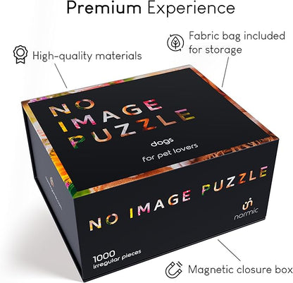 No Image Puzzle 1000 Irregular Pieces Extreme Difficult Jigsaw Challenge Adults Hardest Puzzle No Guide Ultimate Brain Teaser Intermediate Level Dogs Mystery Unique Gift
