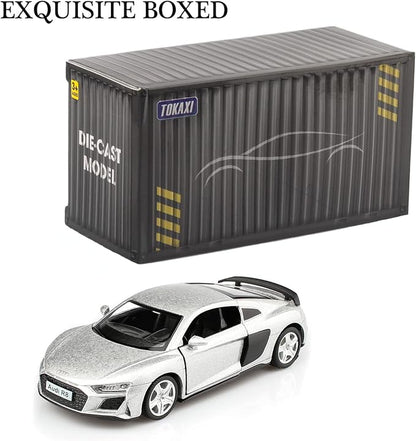 TOKAXI 1/36 Scale Audi R8 Diecast Model Cars,Pull Back Vehicles Toy Cars,Cars Gifts for Boys Girls