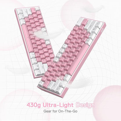 Redragon K617 Wired 60% Compact Hot-Swap RGB Gaming Mechanical Keyboard | 61 Keys Design for More Room to Aim, Swap-Ready Socket for Mod, Vibrant 20-Mode Lighting Hype Vibing, Pro Software Supported