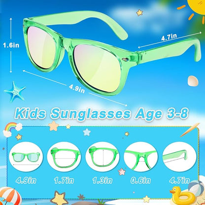 AILEHO Kids Sunglasses Bulk Party Favors - 32 Packs Boys Girls Sunglasses for Kids Age 3-8 with UV 400 Protection, Neon Sunglasses for Kids Party