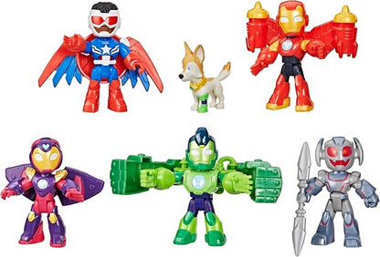 Marvel Iron Man and his Awesome Friends Armored-Up Avengers Pack, 3-Inch (7.6 CM) Action Figures, Toy Playsets for Boys & Girls, Ages 3+
