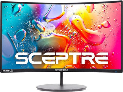 Sceptre Curved 24-inch Gaming Monitor 1080p R1500 98% sRGB HDMI x2 VGA Build-in Speakers, VESA Wall Mount Machine Black (C248W-1920RN Series)