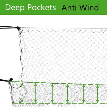 Mist Net Deep Pockets Nylon 110/2D 15mm Mesh Size Bird Netting,Invisible Net,Anti Wind System,Airport Bird Prevention (10x50 ft)