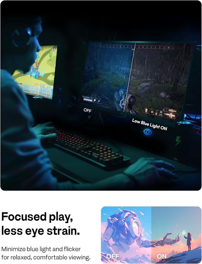 Pixio PX249 Wave White 24 inch 240Hz Refresh Rate FHD 1080p Resolution Fast IPS Panel 1ms GTG Response Time Built-in Speakers Gaming Monitor with Adaptive Sync