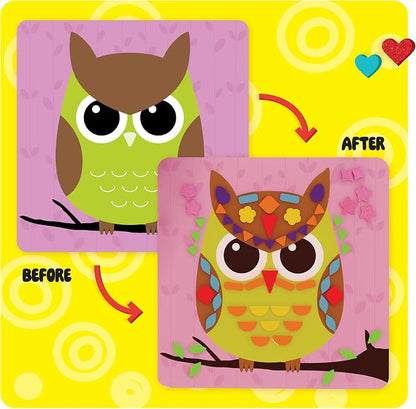 Dan&Darci Foam Sticker Art Craft for Kids - Toddler Arts & Crafts for Ages 3-5 - Boys 4-6 Birthday Gift - DIY Kid Activities Ages 3 4 5 6 Years - 4 Year Old Boy Gifts - Mess Free Craft Activity