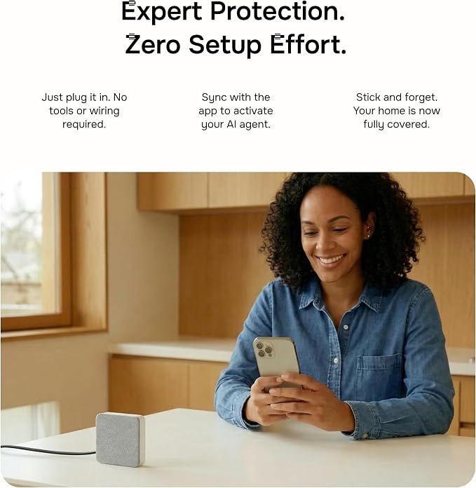 Layla Noise & Security Monitoring Device for Airbnb, Rental, Office & Home | Noise, Humidity & Occupancy Sensor, Intruder Detection, Guest Counting | Radar-Based Motion Detection | Privacy-Safe
