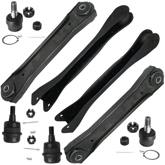 Detroit Axle - 8pc Front End Control Arms Kit for Jeep 1991-1999 Cherokee, 1991-1992 Comanche, 4 Upper & Lower Control Arms 4 Up