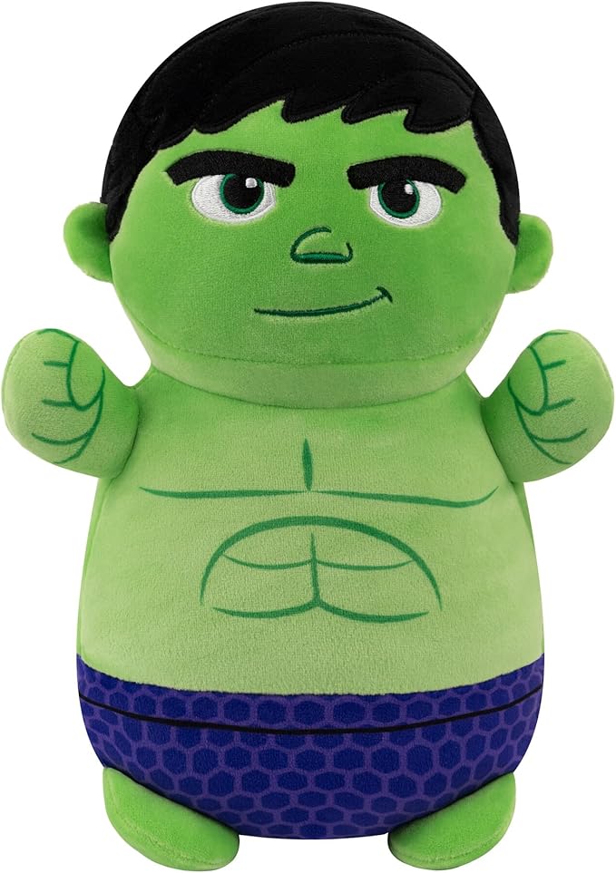 Squishmallows Original Marvel Spidey and His Amazing Friends 10-Inch Hulk HugMees - Medium-Sized Ultrasoft Official Jazwares Plush