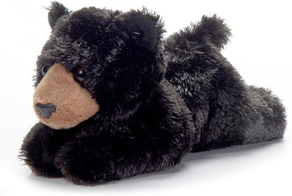 The Petting Zoo Black Bear Stuffed Animal Plushie, Gifts for Kids, Scoopz Wildlife Animals, Bear Plush Toy, 8 inches