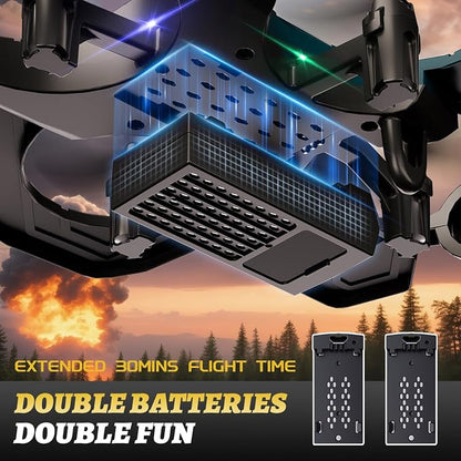 4DRC Foam RC Plane for Adults Kids, Remote Control Airplane Toys for Boys Kids Adults Beginners, RC Planes Fighter Jet Helicopter Drones for Kids Adults, 360° Flip Easy to Fly