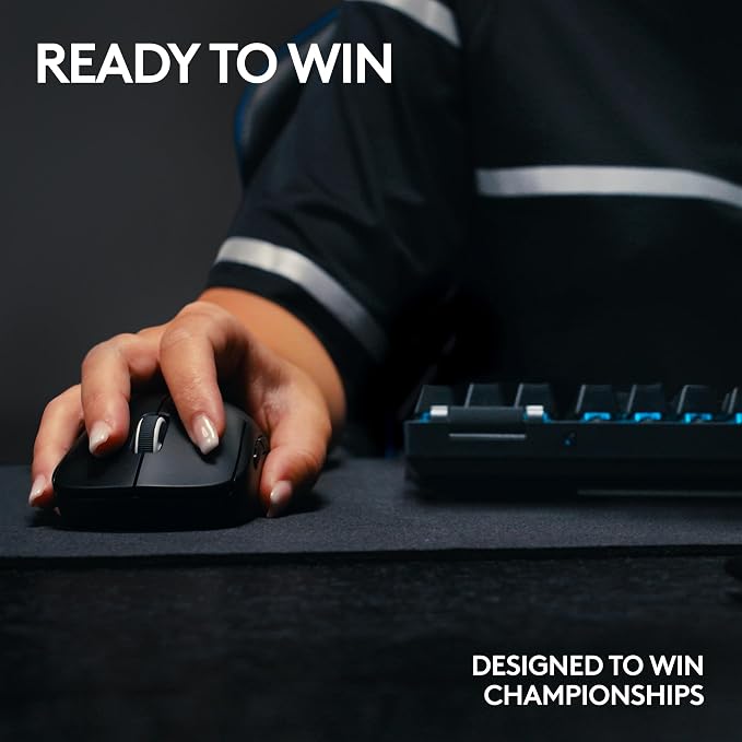 Logitech G PRO X TKL Lightspeed Wireless Gaming Keyboard (Linear) - Black | Lightspeed wireless, Ultra-Portable Tenkeyless Design, LIGHTSYNC RGB, PBT keycaps, Linear Switches