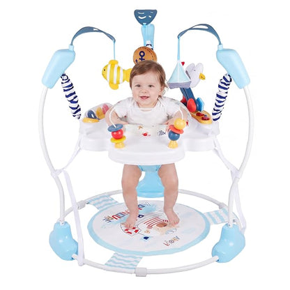 Baby Activity Center, 3-in-1 Baby Jumper, Infant Activity Center with 360° Rotating Seat, Music, Lights, 3 Adjustable Heights, Infant Activity Jumper for 6+ Months JP2401