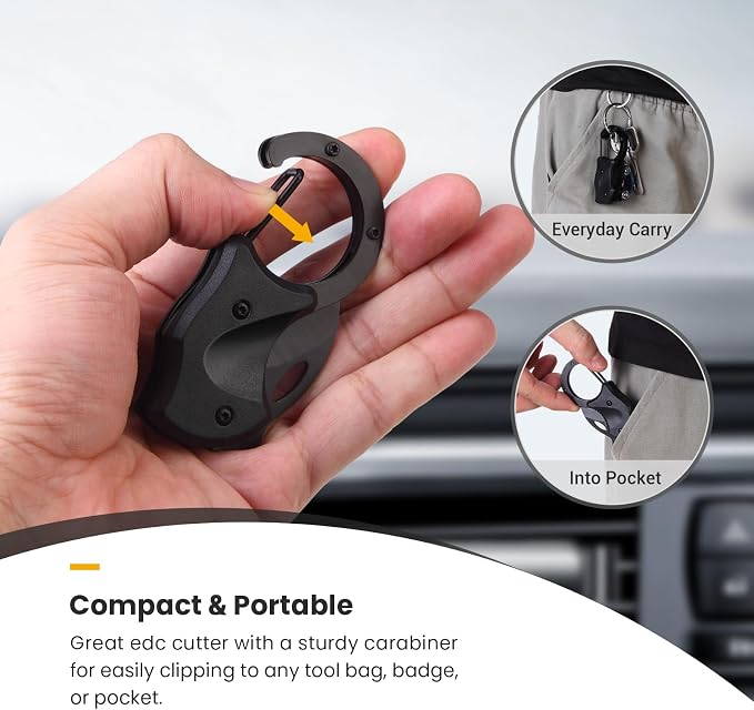 FUNBRO Small Pocket Knife Gift for Men | Keychain Box Cutter with 1.34inch Blade, Mini Folding Knives EDC Gadgets, Stocking Stuffers Gift for Adults Men Him