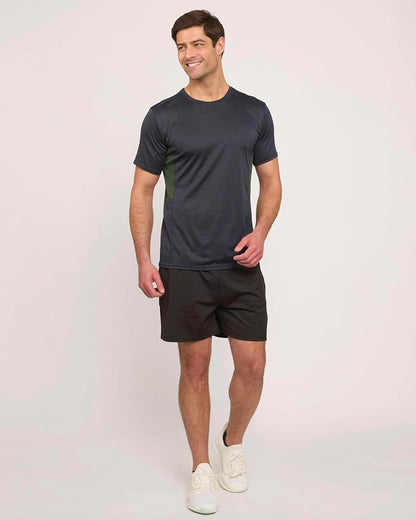 5 Pack Men's Dry Fit Short Sleeve T-Shirt Gym Workout Athletic Running Tee | Cooling, Moisture-Wicking, Crew Neck, Quick-Dry, Breathable, Active, Exercise, Fitness, Basketball, Cycling, Hiking, Tennis
