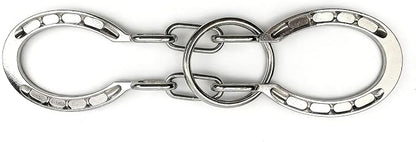 MAGIKON Traditional Brain Teaser, Classical Metal Horseshoe Puzzle (Silver, Normal)