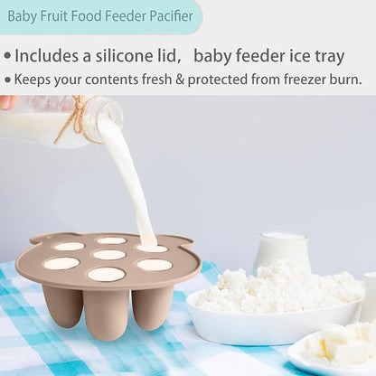 BIGSPINACH Frozen Breastmilk Teether & Baby Food Feeder Tray - Teething and Feeding