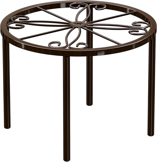 1 PCS Plant Stand,-Heavy Duty Metal Stand Decorates Plants, Anti-Rust Flower Pot Stand, Round Plant Rack for Room Indoor and Outdoor Courtyard,Gardens, Brown.