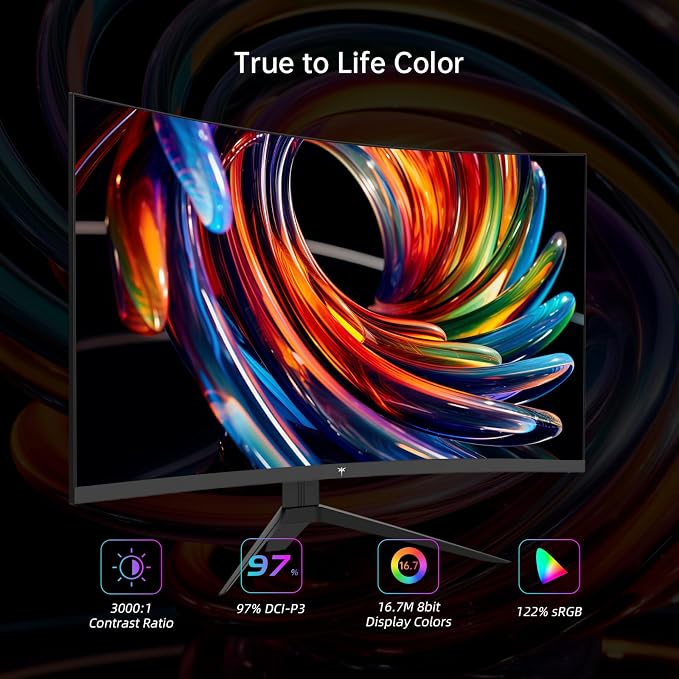 KTC 32 Inch Curved Gaming Monitor, FHD 1080p 165Hz Curve Monitor, H32S17C | 1500R, 1ms MPRT, Adaptive Sync, 122% sRGB, DP/HDMI, Tiltable, Eye Care, VESA, HDR10 for Gaming Home Office Business