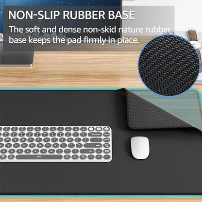 KTRIO Large Gaming Mouse Pad Desk Mat for Gamer, 35.4" x 15.7", Black, XXXL | Extended Size Design, Superior Micro-Weave Cloth, Non-Slip Rubber Base, Durable Stitched Edges, Water-Resistant Coating