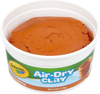 Crayola Air Dry Clay, Terra Cotta No Bake Modeling Clay for Kids, 2.5lb