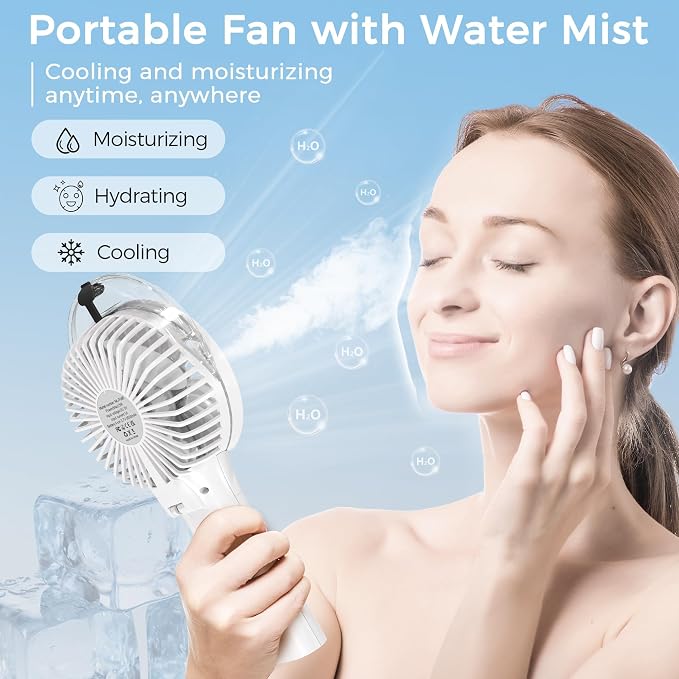 PANERGY Handheld Misting Fan with Mister, Mothers Day Gifts for Mom, Birthday Gifts for Girls Women Men, Mini Portable Cooling Fan for Beach Vacation Travel Camping Cruise Essentials 2026 New