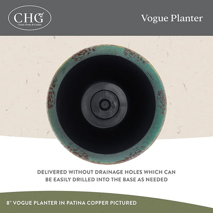 Classic Home and Garden Premiere Collection Planter, Vogue 8", Earth