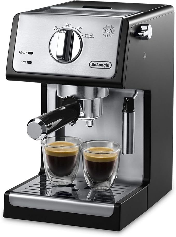 De'Longhi 15-Bar Pump Espresso Machine with Milk Frother & Temperature Control - Compact Home Barista Coffee Maker for Espresso, Latte, Cappuccino & Iced Coffee, Easy to Clean Design