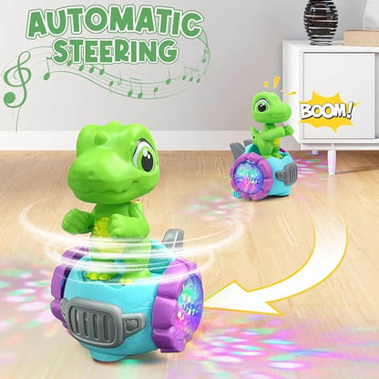 Dinosaur Robot Car Toy with Lights & Music, Toddler Toys 1-3, Dinosaur Universal Cars, Toys for 3 Year Old Boys Ages 2-4, Gifts for 1-3 4 5 6 7 Year Old Birthday Christmas