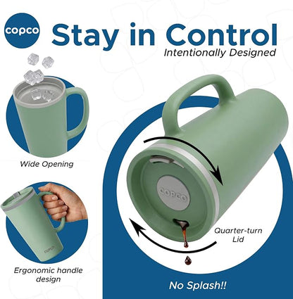 Copco Cone Cone Desk Mug 16 Oz - Blue & Green, Set of 2