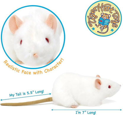 TigerHart Wylie The White Rat - 7 Inch Stuffed Animal Plush