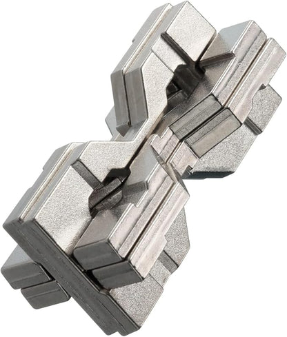 BePuzzled | Hourglass Hanayama Metal Brainteaser Puzzle Mensa Rated Level 6, for Ages 12 and Up