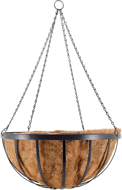 Arcadia Garden Products Round Hanging Planter Basket with Coco Liner 24 Inch
