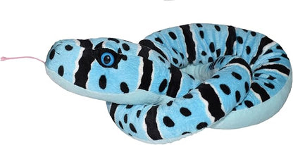 Wild Republic Snake Plush, Stuffed Animal, Plush Toy, Gifts for Kids, Blue Rock Rattlesnake, 54 inches