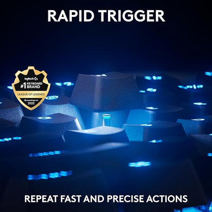 Logitech G PRO X TKL Rapid Tenkeyless Gaming Keyboard (Hall-Effect) - Black | Hall-Effect Magnetic Analog Switches with Rapid Trigger, Lightsync RGB, Detachable USB-C Cable, Volume Roller & Media Buttons