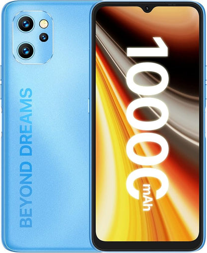 UMIDIGI Power 7 MAX Unlocked Cell Phone,6GB+128GB 10000mAh Battery,6.7" Full Screen + 48MP AI Triple Camera Android Smartphone,NFC,GPS,Face & Fingerprint,BLE 5.0, WiFi 2.4GHz/5GHz,Warranty,Blue