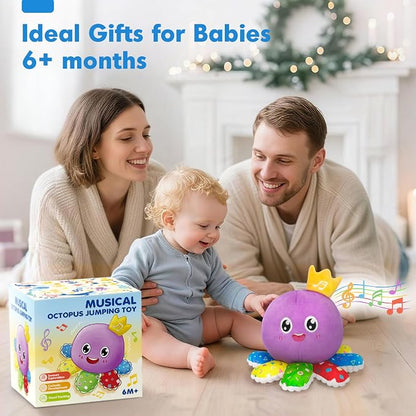 GMAOPHY Baby Toy for 6-12-18 Months – Interactive Crawling Octopus Plush Toy with Music & Sound, Dancing, Tummy Time Toy & Motor Skills Development, for 1 2 3 Year Old Boys & Girls, Birthday Gift