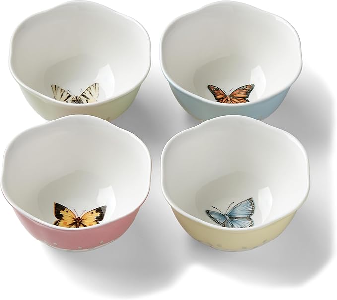 Lenox 791720 Butterfly Meadow 4-Piece Dessert Bowl Set