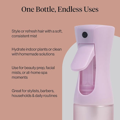 Kitsch Continuous Spray Bottle for Hair – Sheer Violet, 150ml | Fine Mister Spray Bottle & Water Spray Bottle – Recycled Hair Spray Bottle – Spray Bottles for Cleaning, Styling, & More