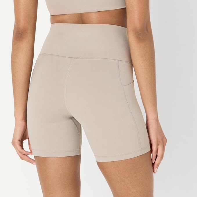 Amazon Essentials Women's Active FormFlex Buttery Soft High Waist Biker Shorts