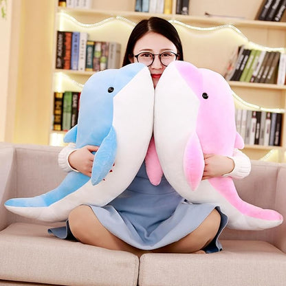 Dolphin Stuffed Animals Plush Pillows Soft Sea Animal Plush Dolls Stuffed Animal Plushies (PINK-15.2Inch)