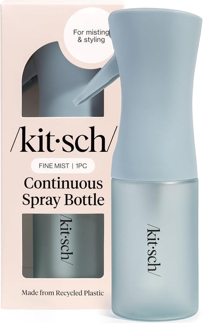 Kitsch Continuous Spray Bottle for Hair – Haze Blue, 150ml | Fine Mister Spray Bottle & Water Spray Bottle – Recycled Hair Spray Bottle – Spray Bottles for Cleaning, Styling, & More